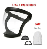 Full Face Shield Mask Transparent Head Eye Safety Protective Cover Glasses Screen Visors Dustproof Wind Proof Anti-Fog Goggles